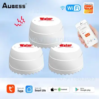 WiFi Детектор утечки воды Tuya Датчик погружения в воду Smart Life App Удаленный Мониторинг Домашней безопасности Звуковая Сигнализация