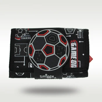 Австралия Оригинальный детский кошелек Smiggle Черно-красная сумка для футбольных карточек с героями мультфильмов для мальчиков трехслойный клатч 5 дюймов