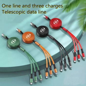 Автомобильная быстрая зарядка кабель для зарядки мобильного телефона подходит для Toyota Scion XA XB XD IQ TCflash зарядка три в одном USB кабель для передачи данных