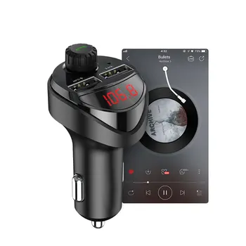 Автомобильное зарядное устройство для MP3-плеера Quick Charge 3.4A Dual USB PD для Xiaomi iPhone 12 13 14 Pro, автомобильное зарядное устройство для телефона с быстрой зарядкой