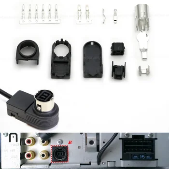 Автомобильный 8-Контактный Аудиовход AUX Кабель для Головного Устройства JVC CD/Радио Разъемы J-LINK для Alpine Ai-Net Plug Разъем для сборки DIY
