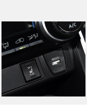 автомобильный USB-Адаптер 1шт для Toyota RAV4 Willanda 2020 Центральное Управление QC3.0 Автомобильное Быстрое Зарядное Устройство Быстрая Зарядка с Проводом Без Потерь