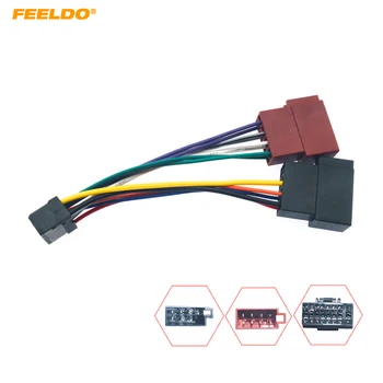 Автомобильный адаптер для преобразования стереосистемы FEELDO для Alpine Systerm в жгут проводов радио ISO Оригинальный кабель для головных устройств # HQ1804