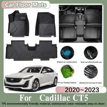Автомобильный Коврик LHD для Cadillac CT5 Аксессуары 2020 2021 2022 2023 Анти-грязные Водонепроницаемые Накладки Для Ног Пользовательские Коврики-Вкладыши Аксессуары