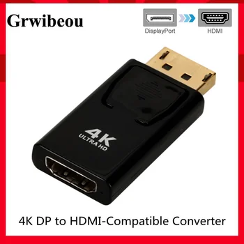 Адаптер 4K DisplayPort to HDMI Конвертер Display Port Male DP to HDMI Female HD TV Кабельный Адаптер Видео Аудио Для ПК ТВ Проектора