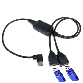 Адаптер USBC-2 USB USBA, блок питания для передачи данных, конвертер OTG-кабеля, многопортовый USB2.0, двухпортовый MacBook Pro iPad
