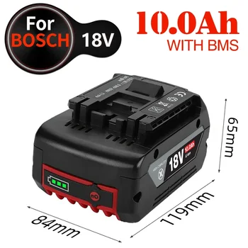 Аккумулятор 18V 10.0Ah Оригинальный для Bosch 18V Professional GBA GBH GSR GSB BAT618 BAT619 BAT607 BAT609 BAT620 Сменный Аккумулятор