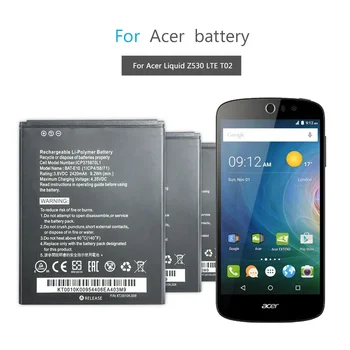 Аккумулятор мобильного телефона для Acer Liquid Z530 LTE T02 Z530S BAT E10 BAT-E10 (1ICP4/58/71) ICP9375870L1 2420 мАч