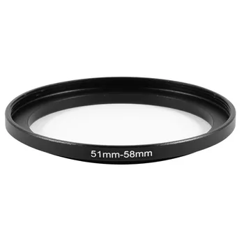 Алюминиевое Черное Повышающее Фильтрующее Кольцо 51 мм-58 мм 51-58 мм 51-58 Адаптер Фильтра для Объектива Canon Nikon Sony DSLR Camera Lens