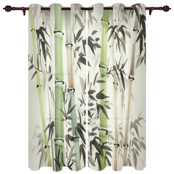 Бамбуковый лес в китайском стиле Оконные шторы для гостиной спальни Роскошные Современные кухонные шторы Тканевые шторы