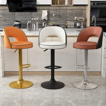 Барный стул для приемной, кухни, маникюра, макияжа, Вращающиеся обеденные стулья, Эргономичная Роскошная мебель для бара Taburete Alto YX50BY