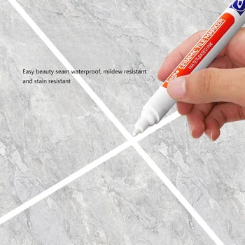 Белый водонепроницаемый маркер для плитки, ручка для затирки швов на стенах, ручка 12 цветов По желанию, для обеззараживания швов на кафельном полу в ванной комнате