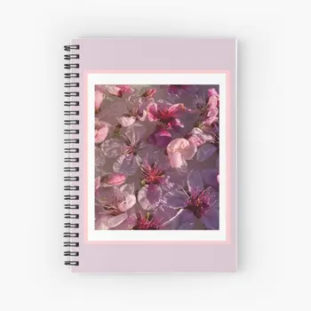 Блокнот на спирали Pink Peach Blossom Journal Прочные глянцевые студенческие блокноты для ведения дневниковых записей Учебы школьной работы мальчиков и девочек