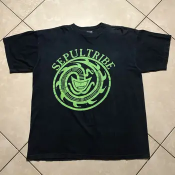 Винтажная футболка 90-х Blue Grape Sepultura Sepultribe XL трэш-метал группы VTG USA
