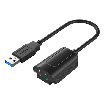 Внешняя звуковая карта USB Audio USB-адаптер звуковой карты 7.1 Виртуальный канал с кабельным микрофоном 3,5 мм Интерфейсные звуковые карты