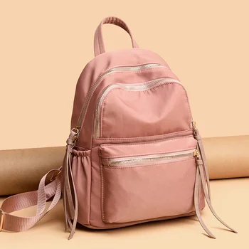 Водонепроницаемые нейлоновые женские рюкзаки с кисточками большой емкости, школьная сумка для девочек, рюкзак для ноутбука, дорожная сумка, рюкзак для книг, женская сумка для книг