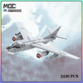 Военная электронная Информационная война MOC Масштаб 1:35 EA-3B Sky Warrior Building Block, сборка модели, Игрушки-дисплеи, подарки