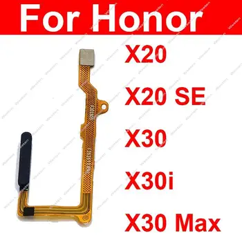 Гибкий кабель с отпечатком пальца кнопки питания для Huawei Honor X20 X20Se X30 X30i X30 Max Home Key, датчик отпечатков пальцев, Детали из гибкой ленты