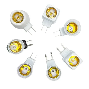 Горячая Светодиодная Лампа E27 С Цоколем и Держателем Для Розеток EU/US Plug Adapter ВКЛ/ВЫКЛ Белого Цвета Для Практичных Аксессуаров Для Ламп