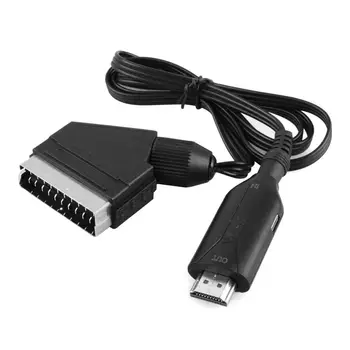 Горячий SCART-HDMI Видео Аудио Высококлассный Конвертер Адаптер 1080P/NTSC/PAL Для HD TV DVD для Sky Box STB Подключи и играй