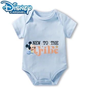 Детская одежда, боди для новорожденных, комбинезон для мальчиков и девочек, ползунки с короткими рукавами Disney Mickey Mouse, комбинезоны от 0 до 12 месяцев