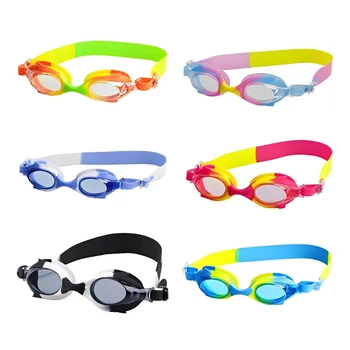 Детские очки для плавания с защитой от протекания, противотуманные очки для плавания, практичные детские очки с быстрорегулируемым ремешком, очки для мальчиков.