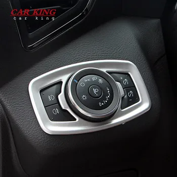 Для Ford Focus Kuga escape 2017 2018 ABS хромированный Противотуманный головной фонарь кнопка Включения фары Крышка панели Отделка Аксессуары Для Укладки