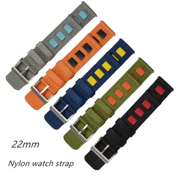 Для Huawei Omega Seiko IWC Swatch Спортивный плетеный нейлоновый ремешок для часов с пряжкой Универсальный браслет для Longines 22 мм