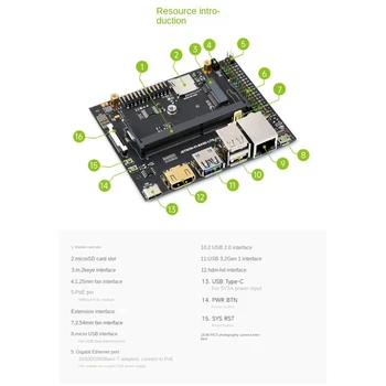 Для Jetson Nano IO Base Lite DEV 4GB AI Разработка Искусственного Интеллекта Базовая Плата Базовая Плата Расширения GPIO Базовые Детали