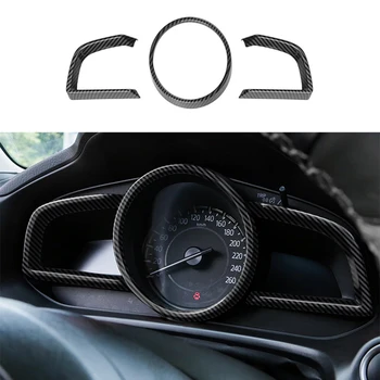 для Mazda 3 Axela 2014-2018 Внутренняя Отделка Приборной панели из Углеродного Волокна, Приборная Рамка