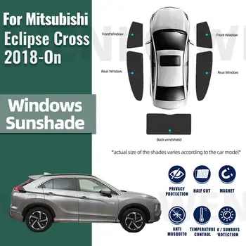 Для Mitsubishi Eclipse Cross GK 2017-2023 2024 Магнитный Автомобильный Солнцезащитный Козырек Шторка Переднего Лобового Стекла Солнцезащитный Козырек Заднего Бокового Окна