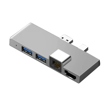 Для Surface Pro 4 5 6 Док-станция-Концентратор С 4K-Совместимым Устройством Чтения TF-карт Gigabit Ethernet 2 Порта USB 3.1 Gen 1