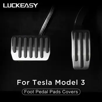 Для Tesla Модель 3 Модель Y 2023 Автомобильные Накладки На Ножные Педали Чехлы Нескользящие Накладки На Ножные Педали Автомобильные Алюминиевые Накладки На Педали