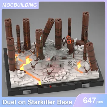 Дуэль на базе Старкиллера, модель дисплея MOC, строительные блоки, сделай сам, собери кирпичи, развивающие творческие детские игрушки, Рождественские подарки 647ШТ
