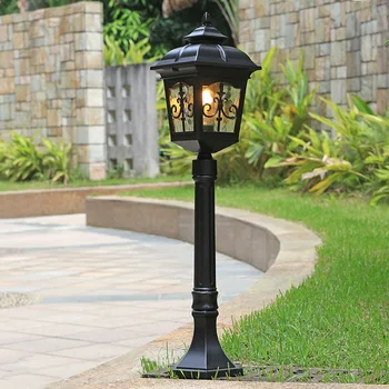 Европейский Уличный светодиодный светильник для газона, алюминиевый Водонепроницаемый IP54, 80 см, Газонные лампы, светодиодный ландшафтный светильник для сада, двора, AC85-265V