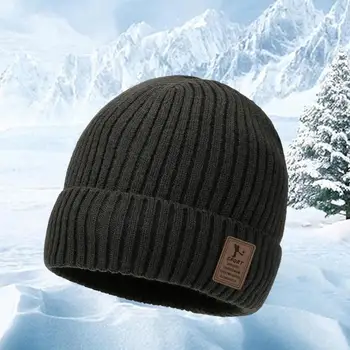 Женская мешковатая кепка, уютная зимняя шапка-бини на флисовой подкладке, мягкий эластичный головной убор, приятный для кожи, для непогоды, однотонная теплая шапка