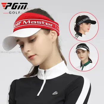 Женская солнцезащитная кепка для гольфа Pgm, спортивные кепки для гольфа с большими полями, женские бейсболки для отдыха с буквенным принтом, Солнцезащитные козырьки с защитой от ультрафиолета