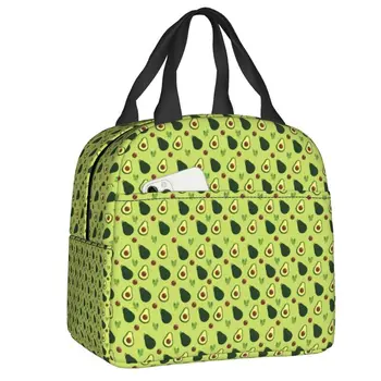 Женская сумка-тоут с рисунком Авокадо и леса, изолированный Ланч-бокс, портативный кулер, термобокс для Бенто, работа, Школа, путешествия