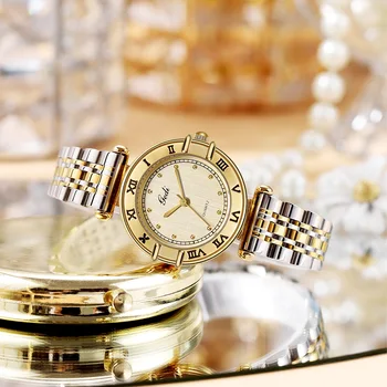 Женские кварцевые часы класса люкс высокого качества Orologio, римские цифры, цифровой циферблат, Винтажные часы из нержавеющей стали, Новые Женские наручные часы