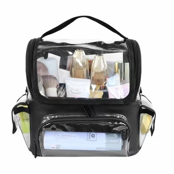 Женские сумки из ПВХ, рюкзак для инструментов для макияжа, парикмахерская прозрачная водонепроницаемая дорожная сумка, аксессуары для парикмахеров