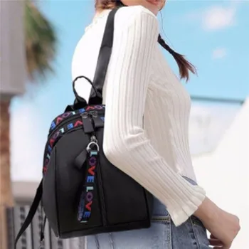 Женский противоугонный рюкзак из водонепроницаемой ткани, большая женская сумка через плечо, большая вместительность, простой стиль, повседневные путешествия