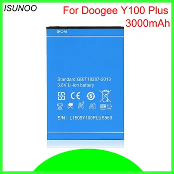 Замена аккумулятора ISUNOO Для DOOGEE Y100 Plus Аккумулятор 3000 мАч Для Мобильного Телефона Doogee Valencia 2 Y100 Plus