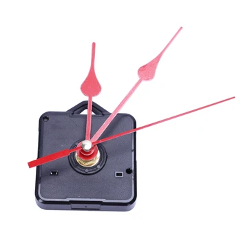 Запасные части для ремонта настенных часов Маятниковый механизм Кварцевые часы Мотор со стрелками и комплект фурнитуры (черный + красный)