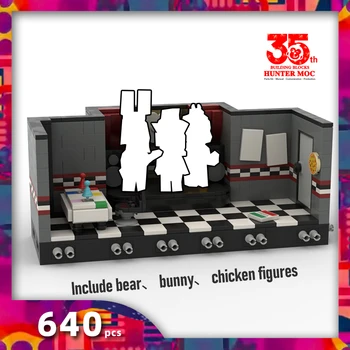 игрушки для игр ужасов фигурки медведей персонажи-кролики офис безопасности ресторан сцена для шоу сцен игр ужасов строительные блоки
