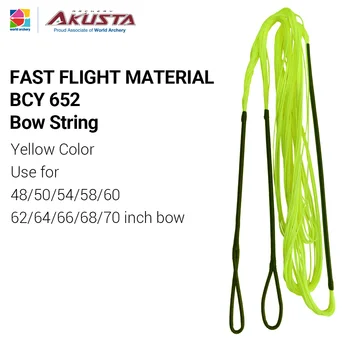 Изогнутый лук Akusta Материал для быстрого полета BCY 652 Тетива 16 нитей желтого цвета для лука 48-70 дюймов