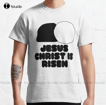 Иисус Христос Воскрес - Классическая футболка Resurrection, белая мужская футболка, футболки с цифровой печатью для подростков Aldult на заказ