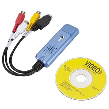 Карта видеозахвата USB 2.0 Конвертер VHS-видеомагнитофона TV в DVD для Mac OS X PC Windows 7 8 10 Запасные части