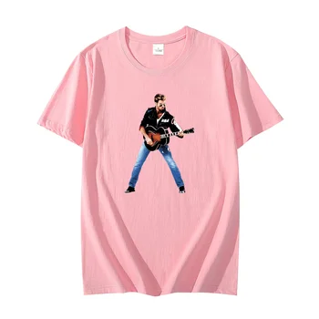 Классный Подарок на гитару Джорджа Майкла, Унисекс, графические футболки, футболки с коротким рукавом, футболки оверсайз, Мужская одежда