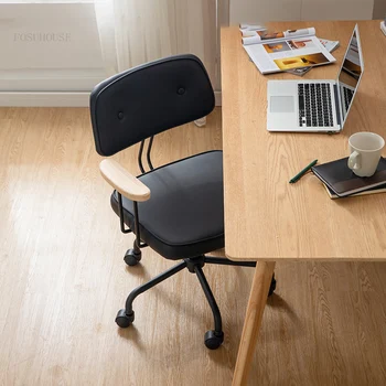 Креативные офисные кресла с подъемным механизмом, Вращающееся Компьютерное кресло, Офисная мебель в скандинавском стиле, кресло с мягкой подушкой со спинкой, Обучающее игровое кресло