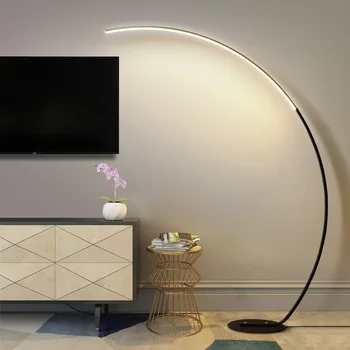 Креативный светильник в стиле скандинавского минимализма в форме буквы С в гостиной Диван в спальне, прикроватный уголок для кабинета, светодиодный торшер с регулируемой яркостью и дистанционным управлением